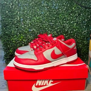 Nike Red and Gray Athletic Shoes